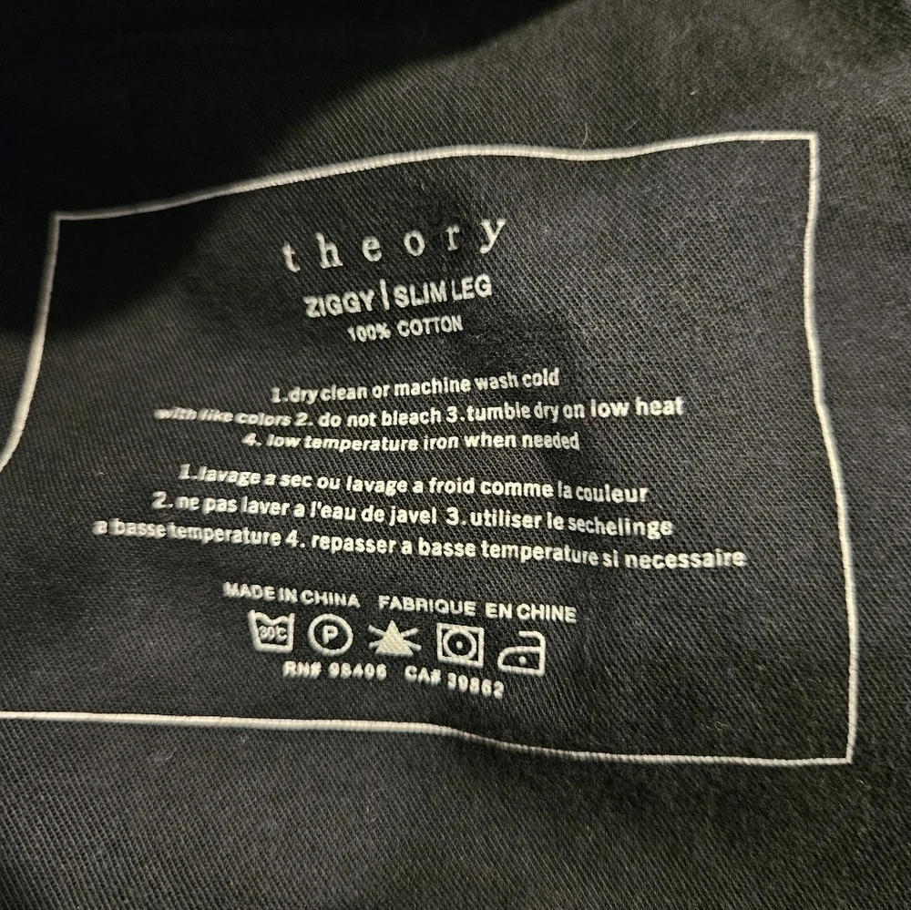 THEORY WOMEN'S NAVY BLUE ZIGGY SLIM LEG MID-RISE CORDUROY PANTS SIZE 34 - Picture 5 of 8